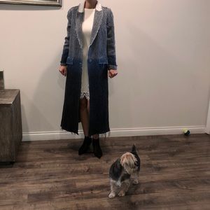 Jean maxi coat